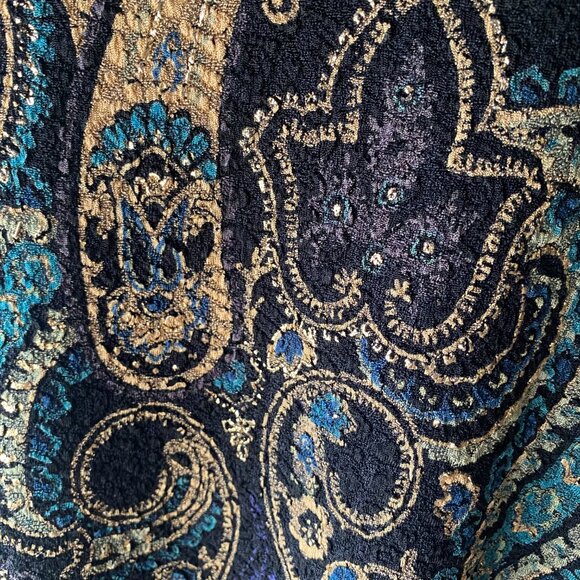 White Stag 90s Y2K Paisley Boho Romantic Whimsigoth Boxy Stretch Tank Top XL - Picture 6 of 9